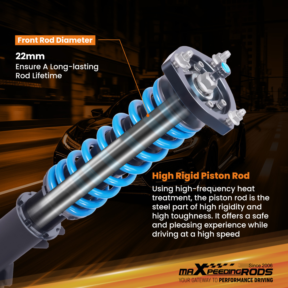 MaXpeedingrods T6 24 Level Damper Coilovers Lowering Kit compatible for Mazda CX-5 13-16