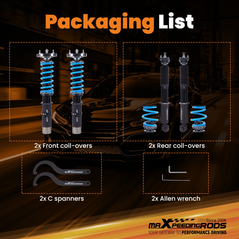 Coilovers Suspension Kit compatible for BMW 3 Series (E30) Saloon 1982.11-1991 51mm Strut