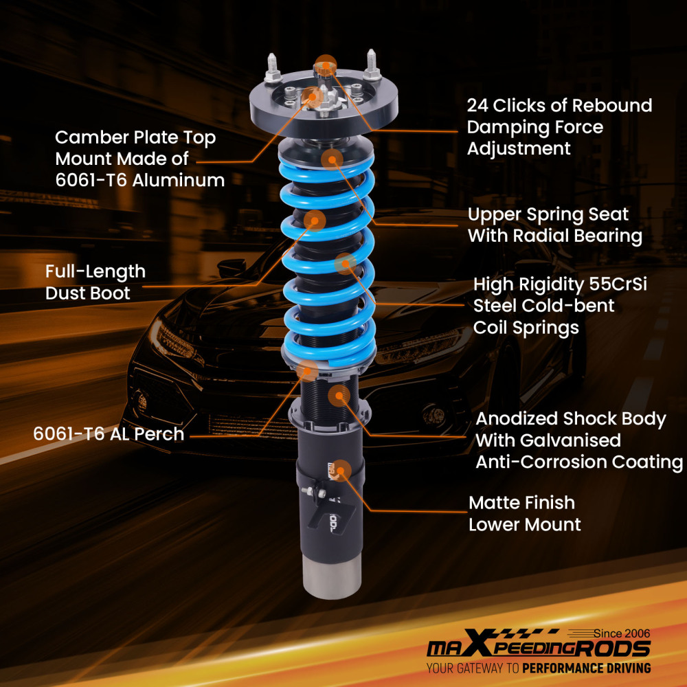 Coilovers Suspension Kit compatible for BMW 3 Series (E30) Saloon 1982.11-1991 51mm Strut