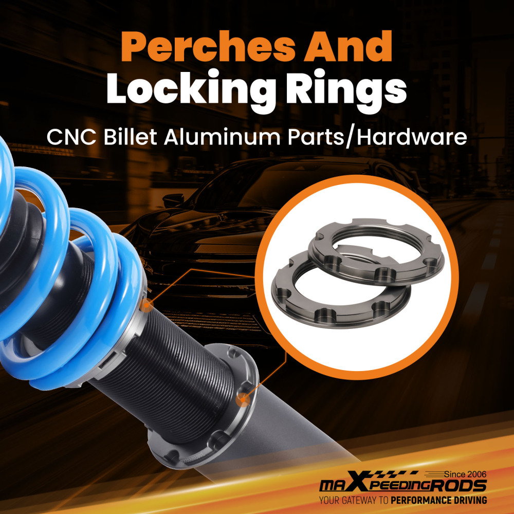 Compatible for Mercedes E320 E350 Sedan RWD 03-09 MaXpeedingrods 24-Way Damper Coilover Lowering Kit