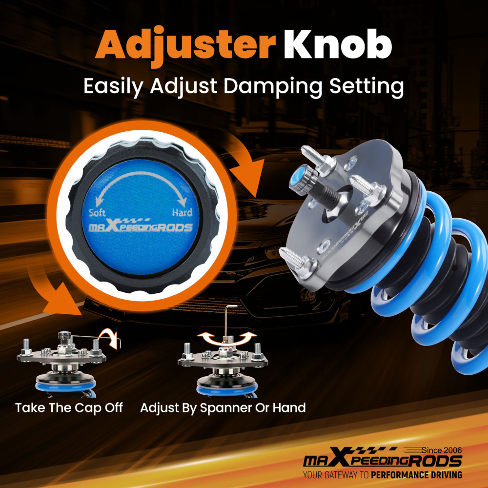 Compatible for Mercedes E320 E350 Sedan RWD 03-09 MaXpeedingrods 24-Way Damper Coilover Lowering Kit