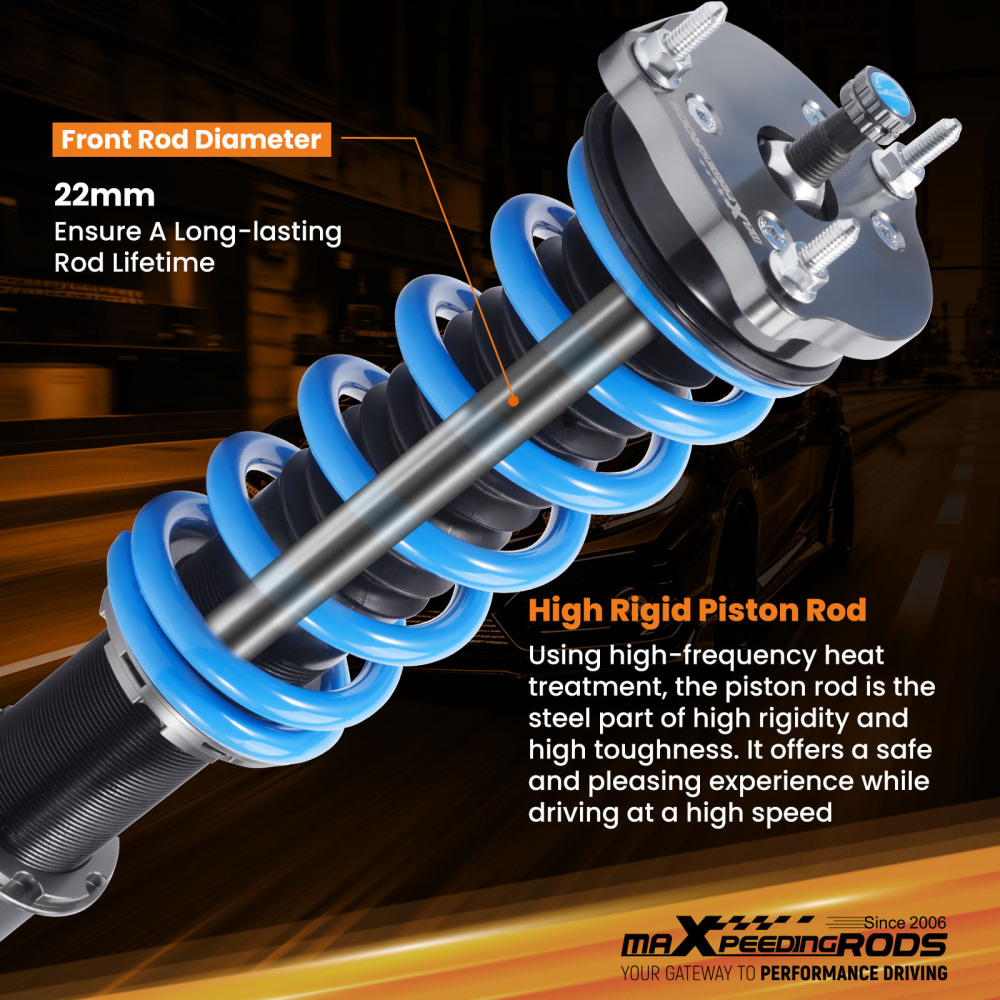 Compatible for Mercedes E320 E350 Sedan RWD 03-09 MaXpeedingrods 24-Way Damper Coilover Lowering Kit