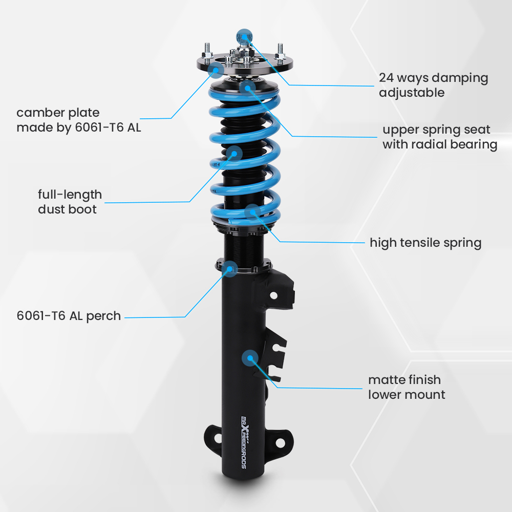 Compatible for BMW E36 M3 3 Series Suspension Struts Adjustable Damper Coilover Coilovers Lowering Kit