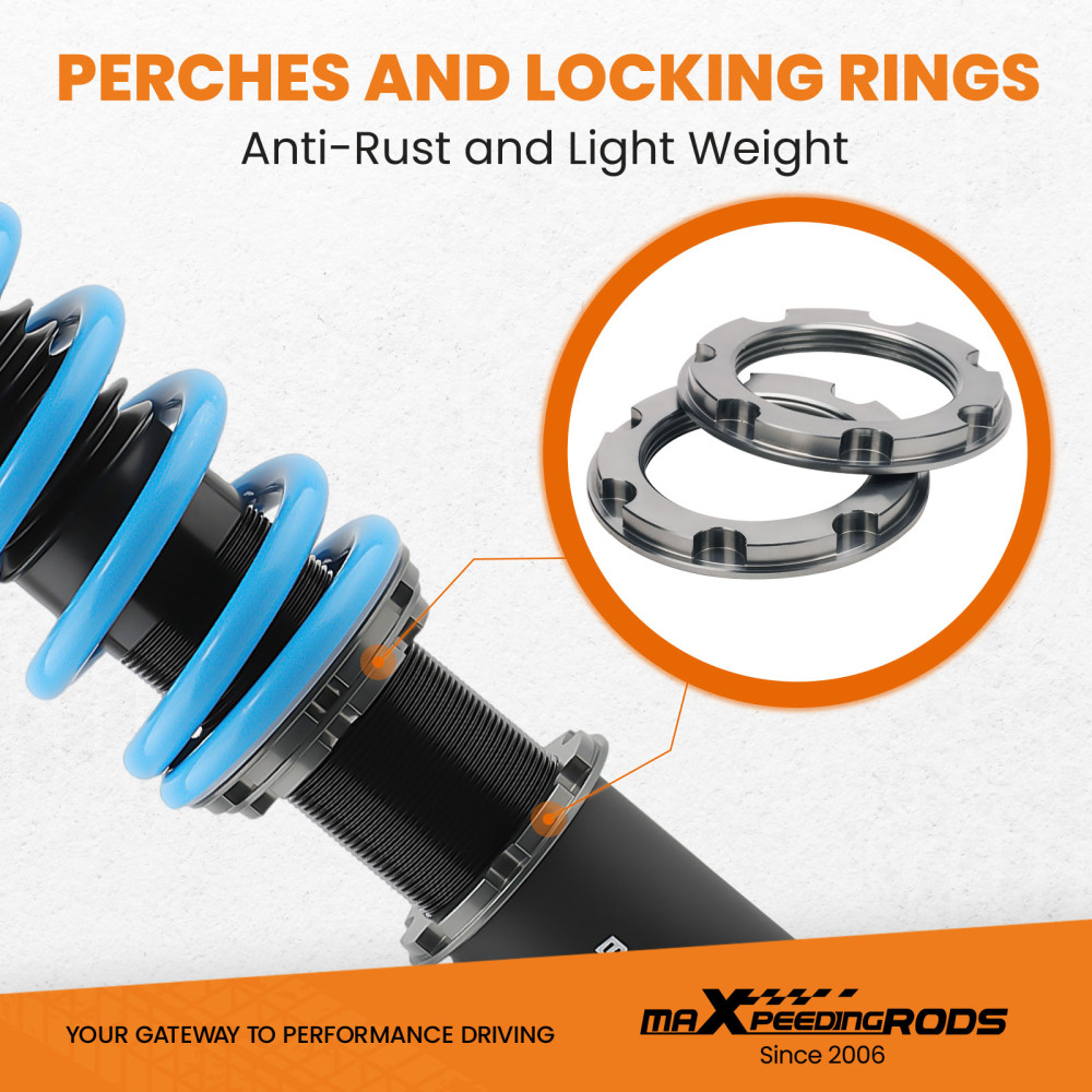 T6 24 Damping Levels Coilover compatible for BMW 3 Series E46Coupe Convertible M3 01-06 Lowering Kit