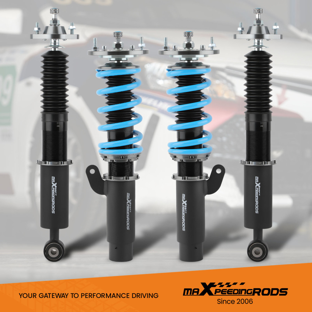 maXpeedingrods Updated Racing Adjustable Coilover Kit Compatible For BMW E46 3-Series Models 98-07 Suspension Struts Lowering Kit