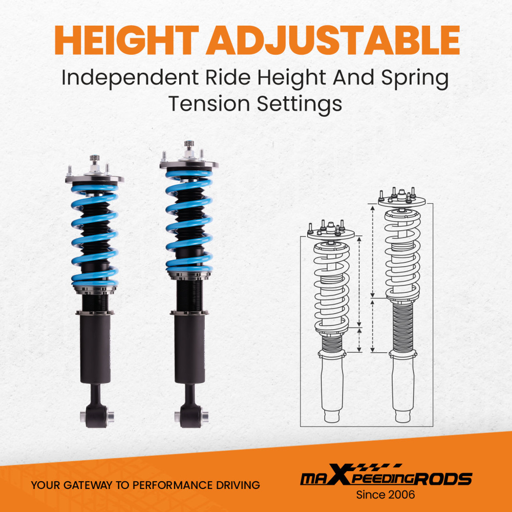 Damper Adjustable Coilover Suspension compatible for BMW 5 series E60 2004-2010 Saloon Lowering Kit