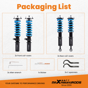 Compatible for BMW 5 Series E60 2004-2010 RWD MaXpeedingrods COT6 Coilovers Suspension lowering kit