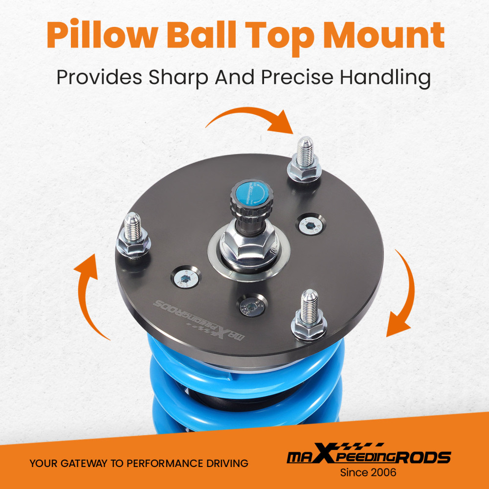 Upgarde T6 Advanced Series Coilovers Suspension Kit compatible for BMW 5 Series E60 520i 528i 550i 2004-2010 Lowering Kit