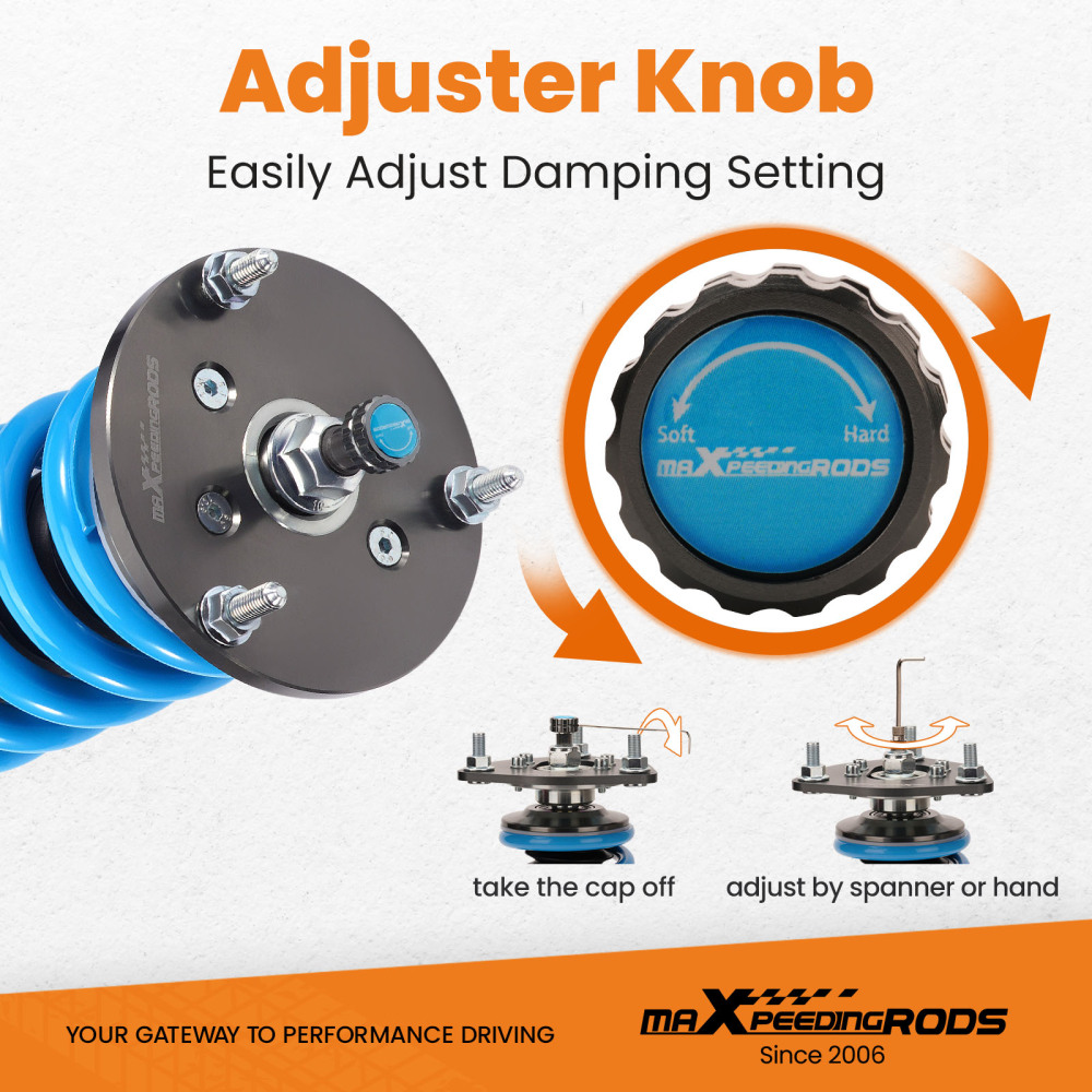 Upgarde T6 Advanced Series Coilovers Suspension Kit compatible for BMW 5 Series E60 520i 528i 550i 2004-2010 Lowering Kit