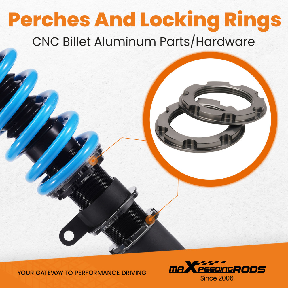 Upgarde T6 Advanced Series Coilovers Suspension Kit compatible for BMW 5 Series E60 520i 528i 550i 2004-2010 Lowering Kit