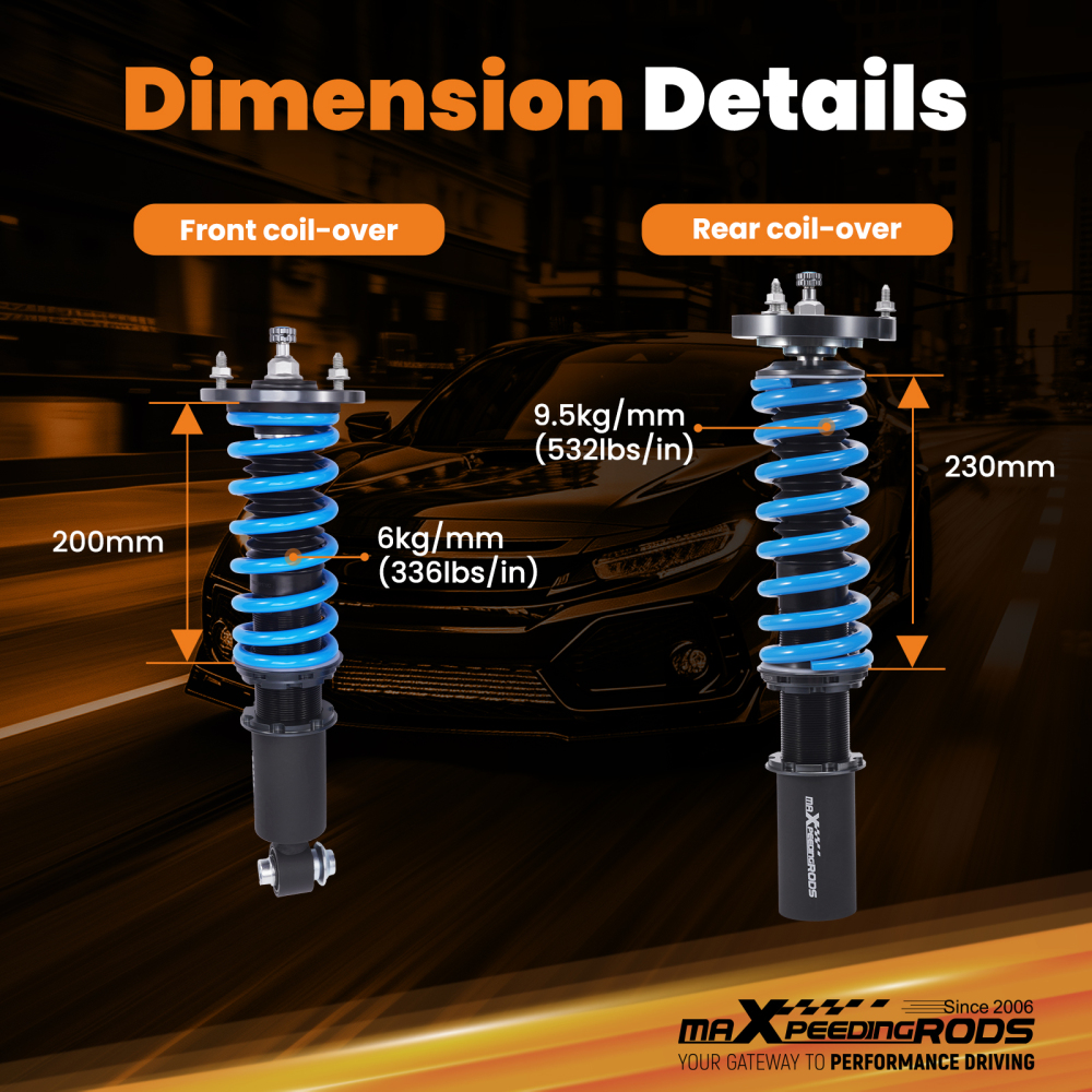 Coilovers Suspension Kit compatible for BMW 6 Series E63/E64 2003-2010 630i 645Ci 650i