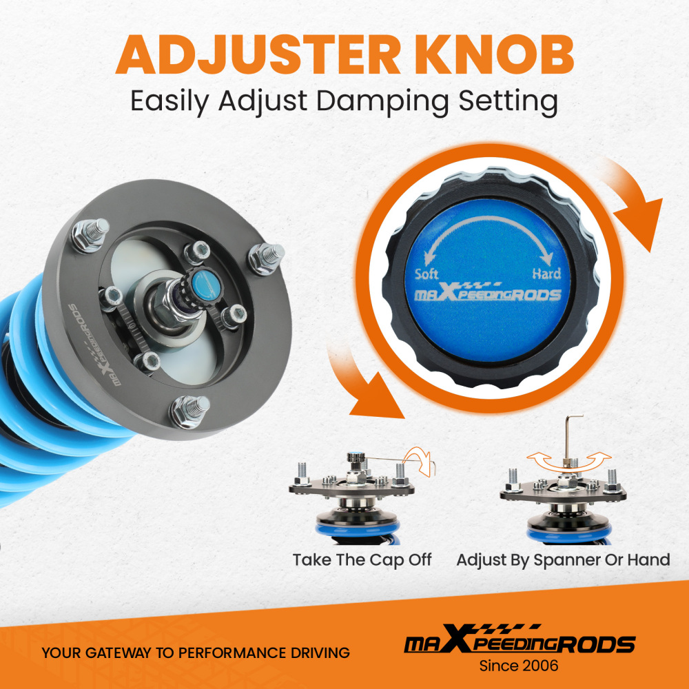 MaXpeedingrods Adjust Damper Coilovers compatible for BMW 3-Series E90 E91 325i 323i 04-11 Lowering Kit
