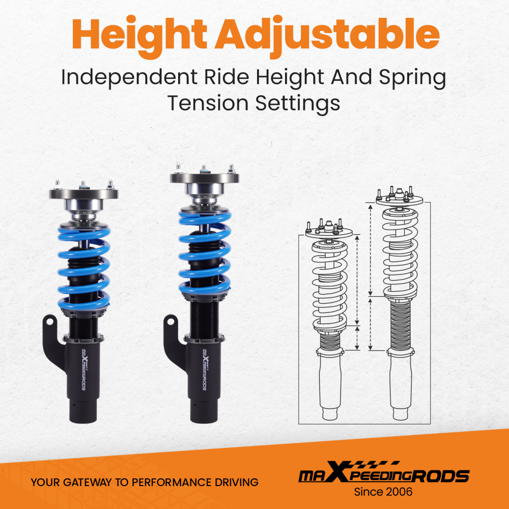 MaXpeedingrods T6 Coilovers Lowering Coils for BMW 3-Series E90 xDrive AWD 06-11 Lowering Kit