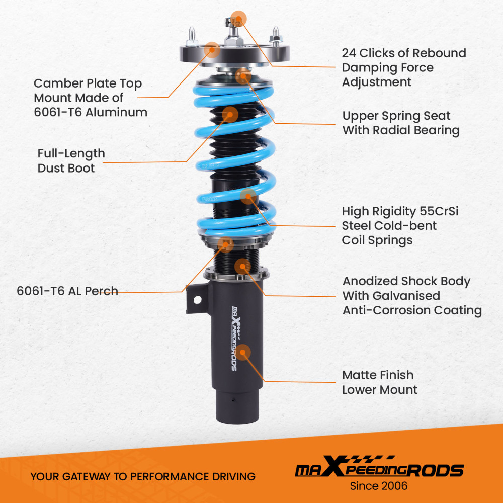 Combinés filetés / Suspensions Réglables compatible pour BMW 3 Serie E90 berline E91 E92 E93