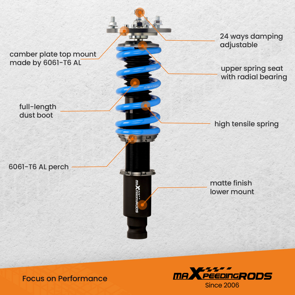 Kits de suspension complets combinés filetés compatible pour Mitsubishi Eclipse Amortisseurs Shockkit dabaissement