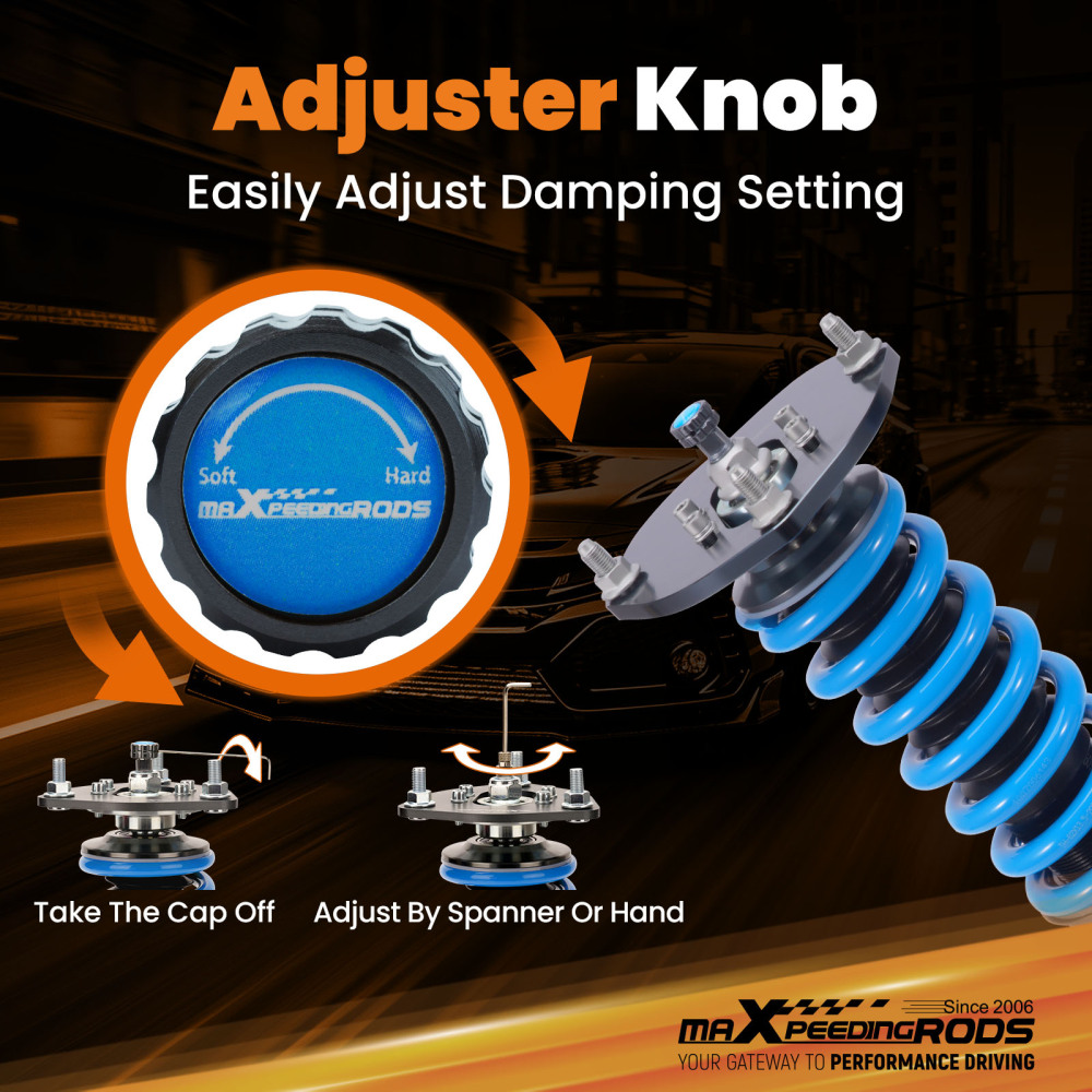 MaXpeedingrods T6 Coilovers 24 Way Suspension compatible for Mitsubishi Eclipse AWD 90-94