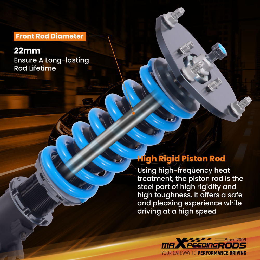 MaXpeedingrods T6 Coilovers 24 Way Suspension compatible for Mitsubishi Eclipse AWD 90-94