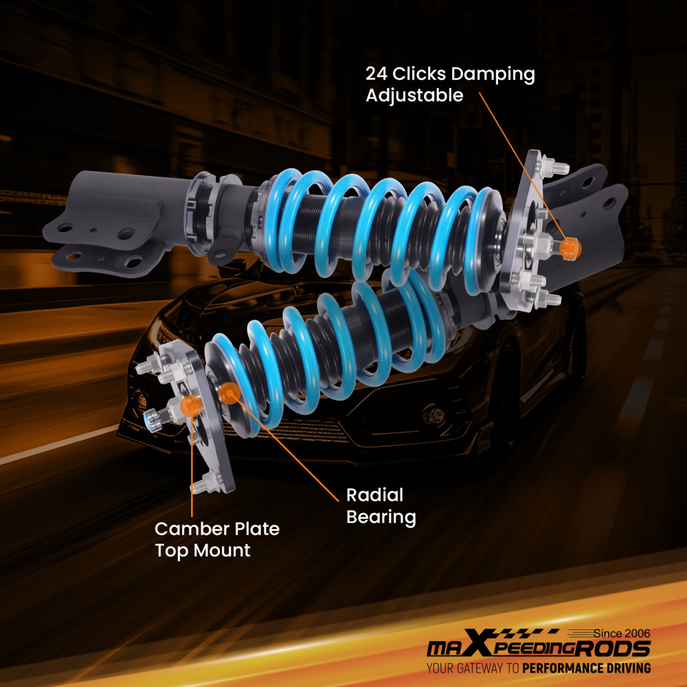 MaXpeedingrods 24 Way Coilover Shock Absorber compatible for Hyundai Elantra HD Sedan 07-10
