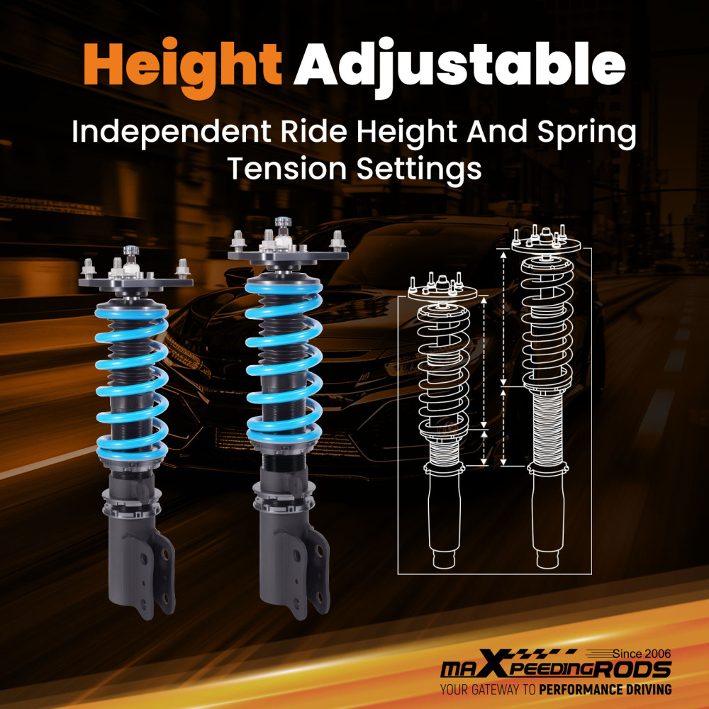 MaXpeedingrods 24 Way Coilover Shock Absorber compatible for Hyundai Elantra HD Sedan 07-10