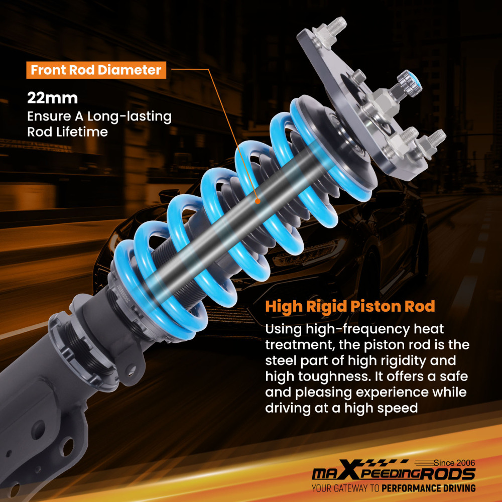 MaXpeedingrods 24 Way Coilover Shock Absorber compatible for Hyundai Elantra HD Sedan 07-10