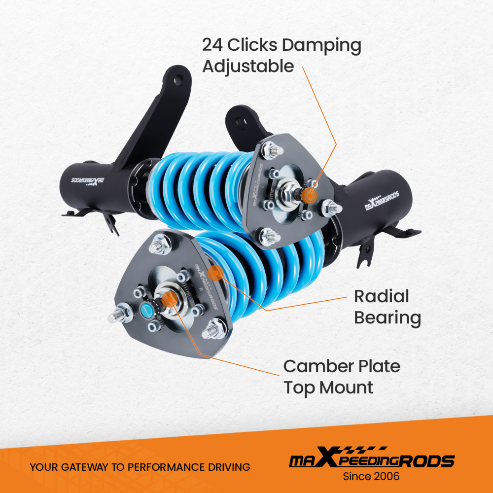 Compatible for Honda Element 2003-2011 24-Step Damper Adjustable Coilover Struts Lowering Kit