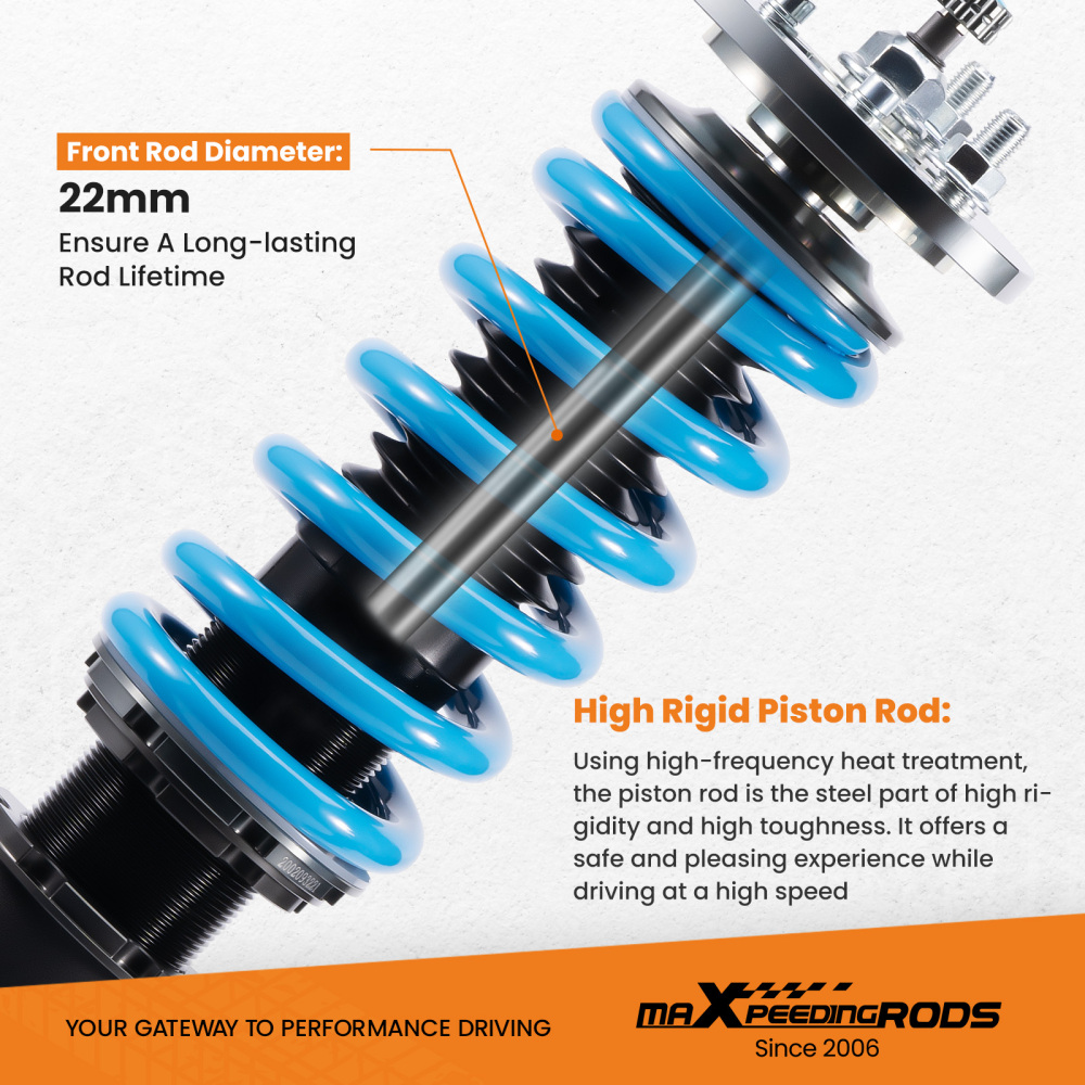 Compatible for Honda Element 2003-2011 24-Step Damper Adjustable Coilover Struts Lowering Kit