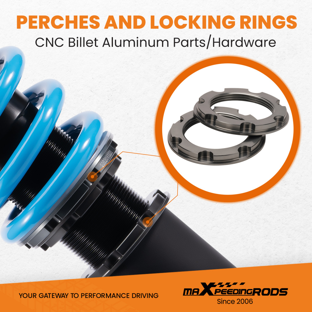 Compatible for Honda Element 2003-2011 24-Step Damper Adjustable Coilover Struts Lowering Kit