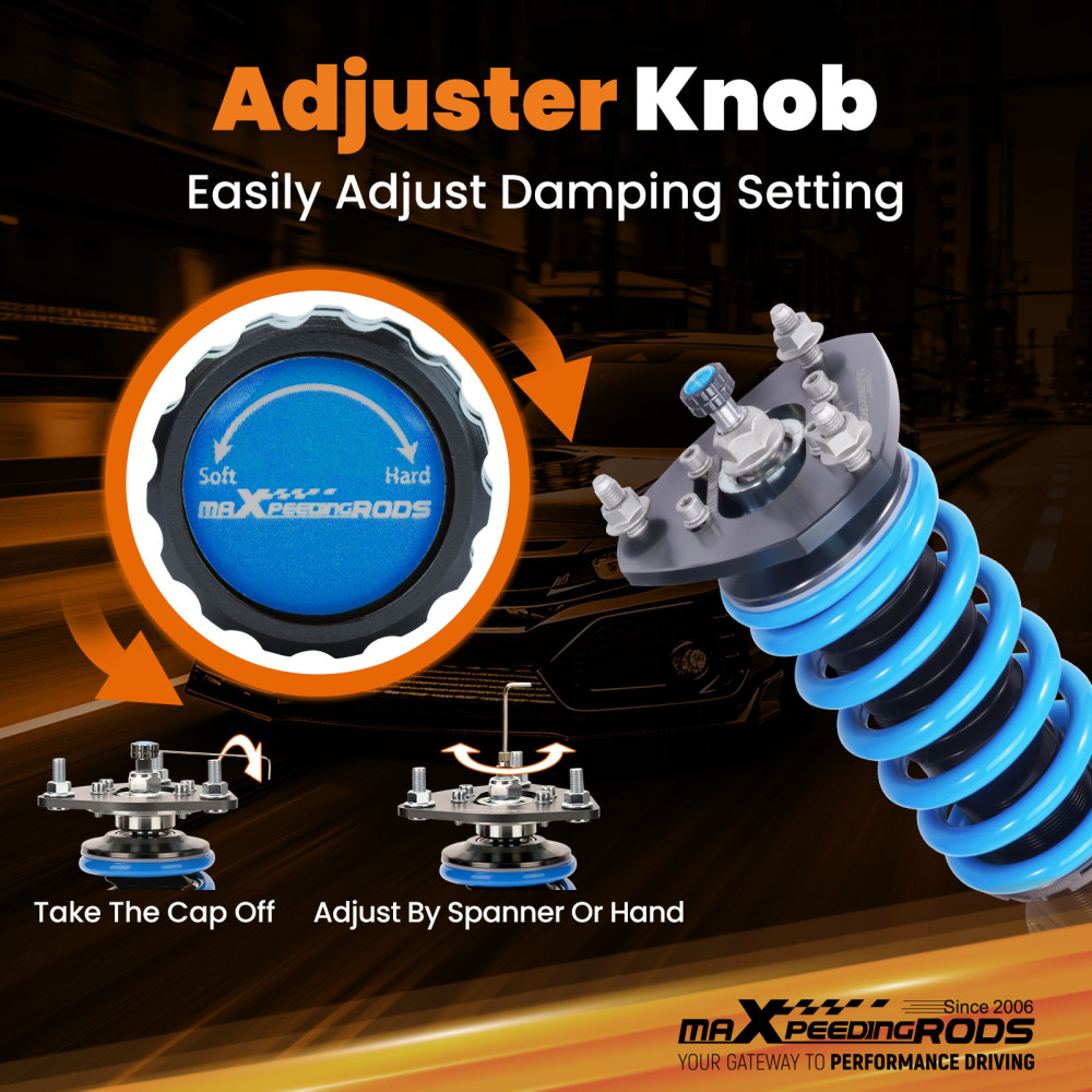 24-Step Damper Adjustable Coilover Struts Kit For Honda Element 2003-2011