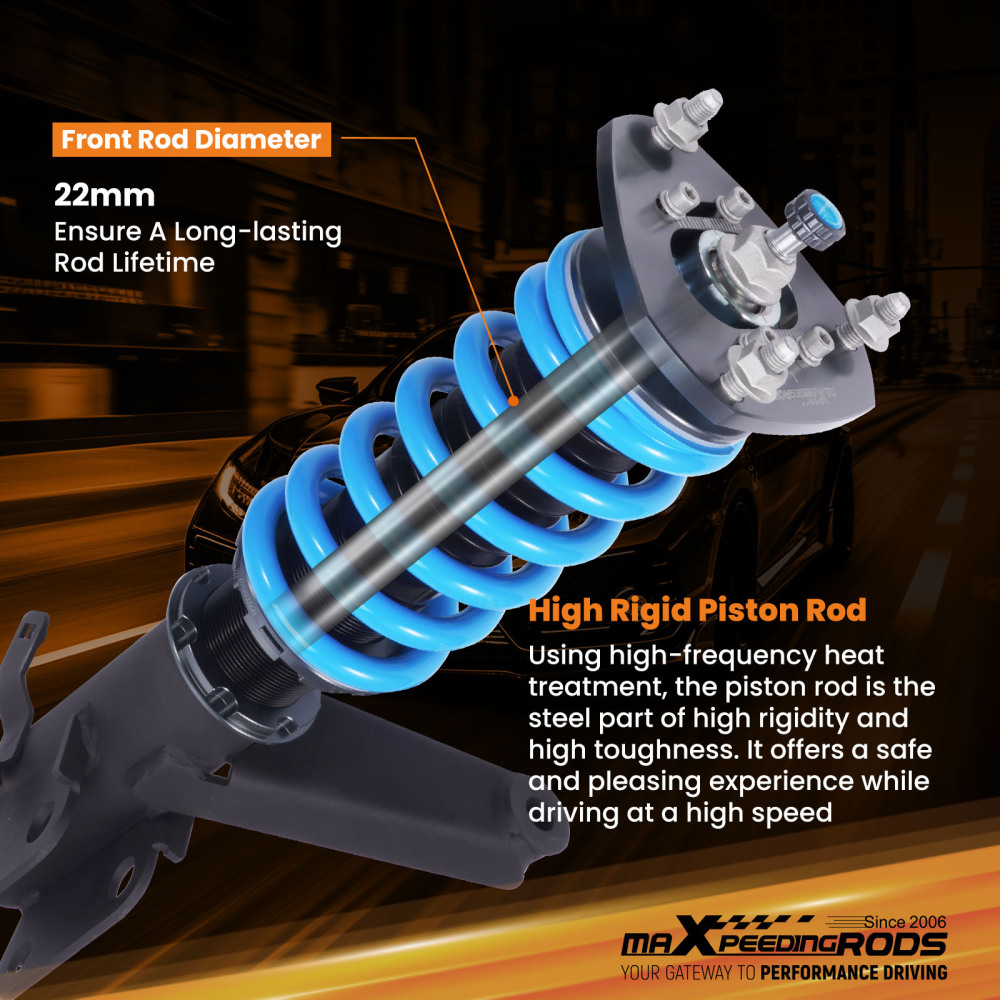 24-Step Damper Adjustable Coilover Struts Kit For Honda Element 2003-2011