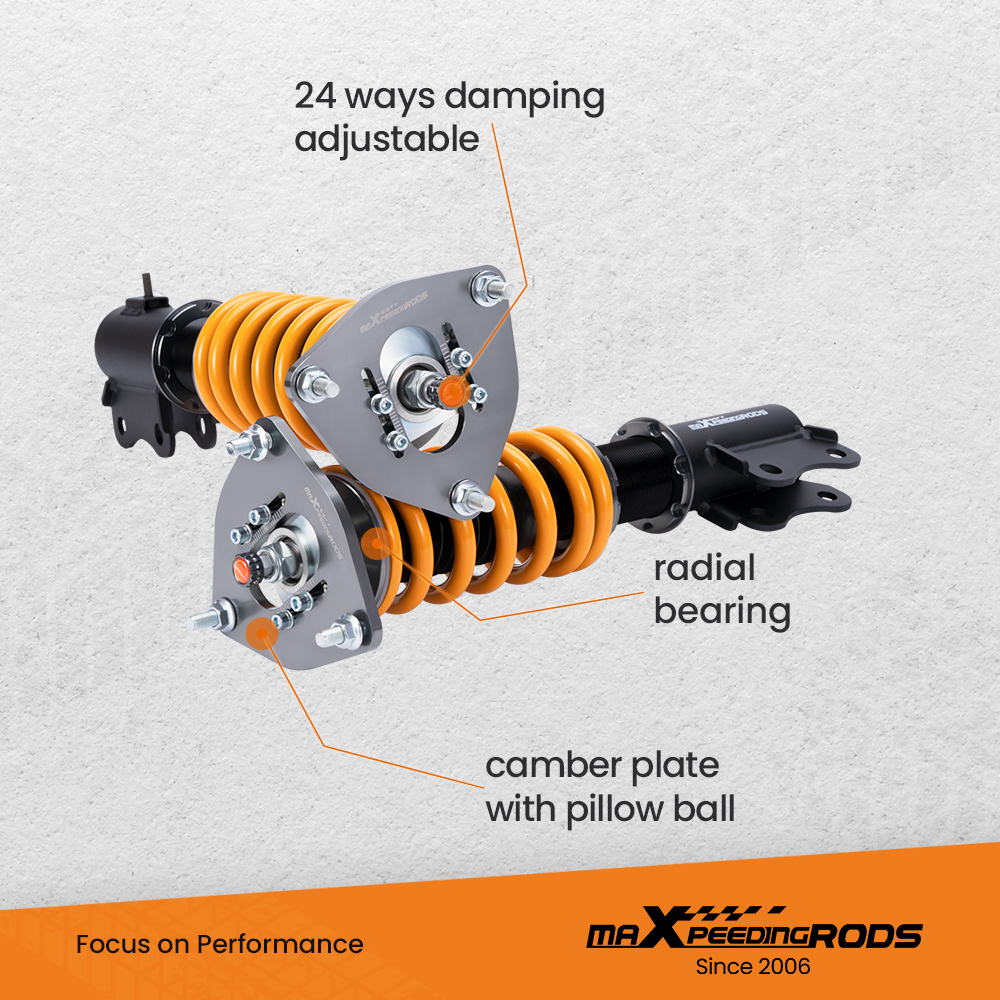 Compatible for Mitsubishi Lancer EVO 7 8 9 2002-07 MaXpeedingrods COT6 Coilovers Suspension Lowering Kit