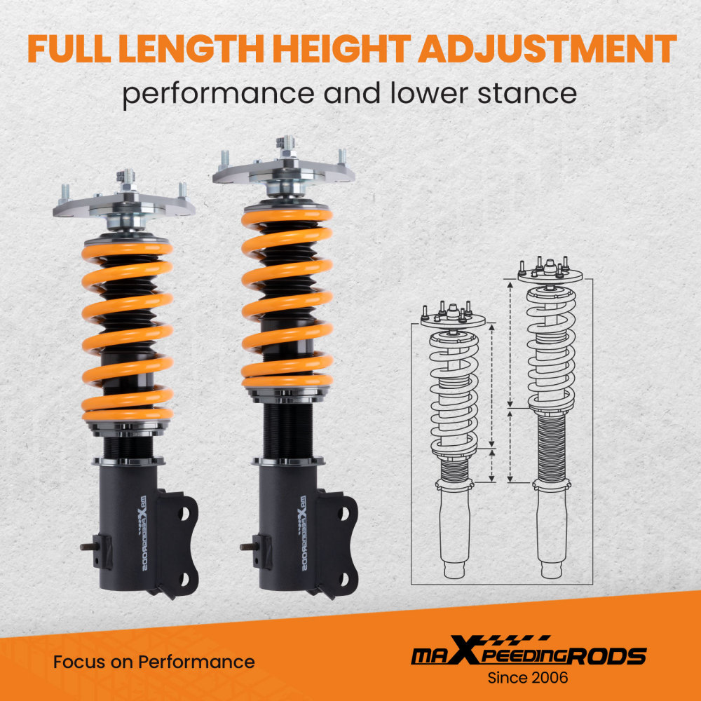 Compatible for Mitsubishi Lancer EVO 7 8 9 2002-07 MaXpeedingrods COT6 Coilovers Suspension Lowering Kit