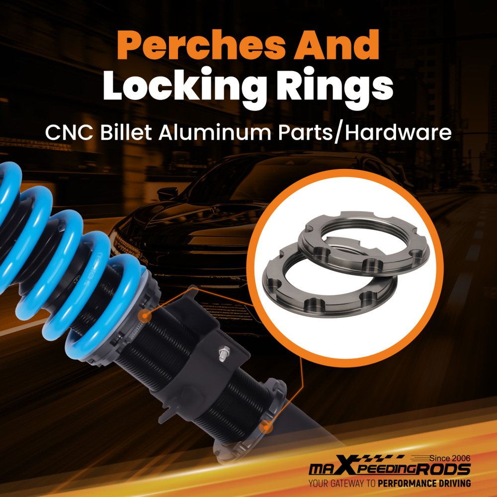 Racing Coilovers Kit 24 Way Damper Strut compatible for Infiniti EX35 EX37 RWD 2008-2013