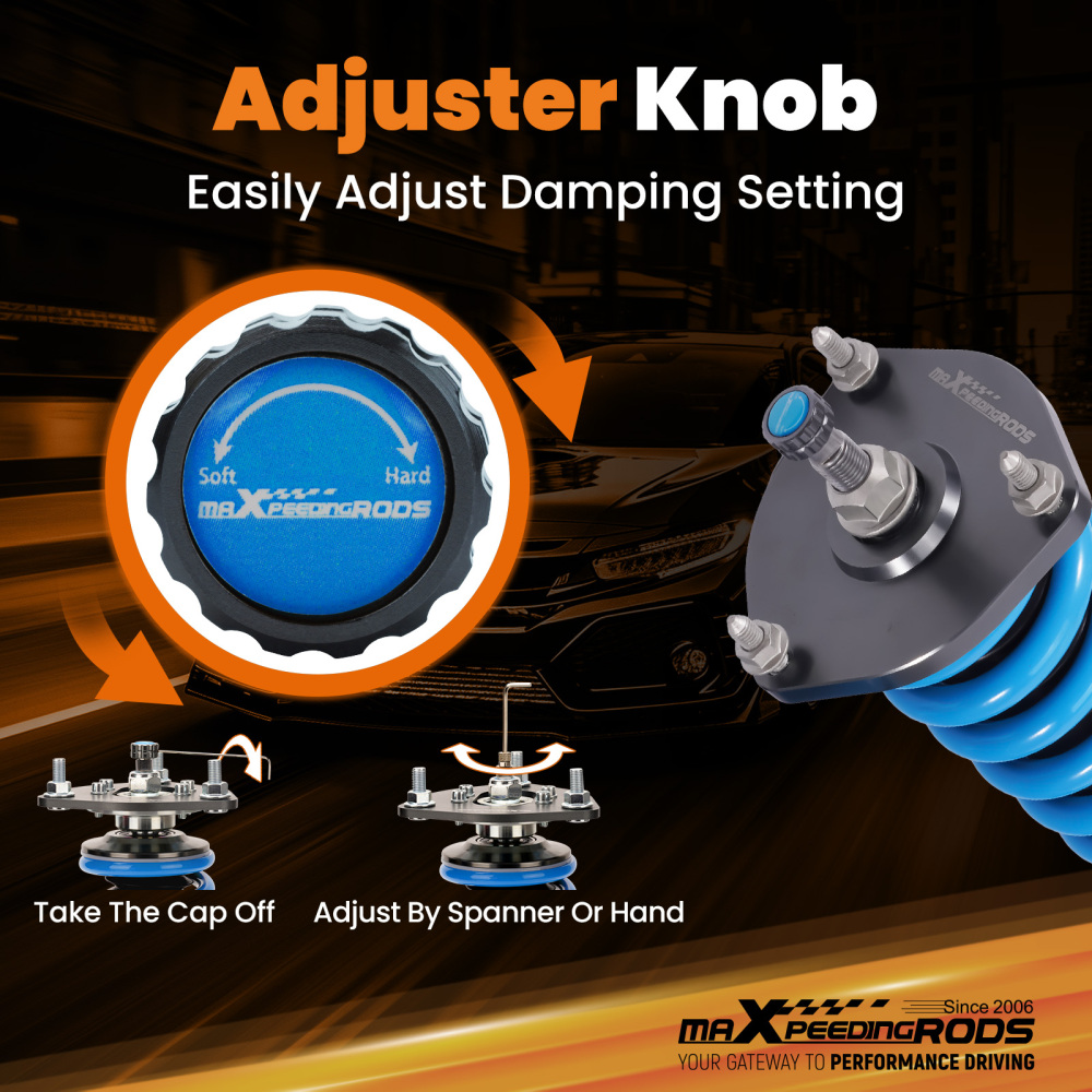 Racing Coilovers Kit 24 Way Damper Strut compatible for Infiniti EX35 EX37 RWD 2008-2013