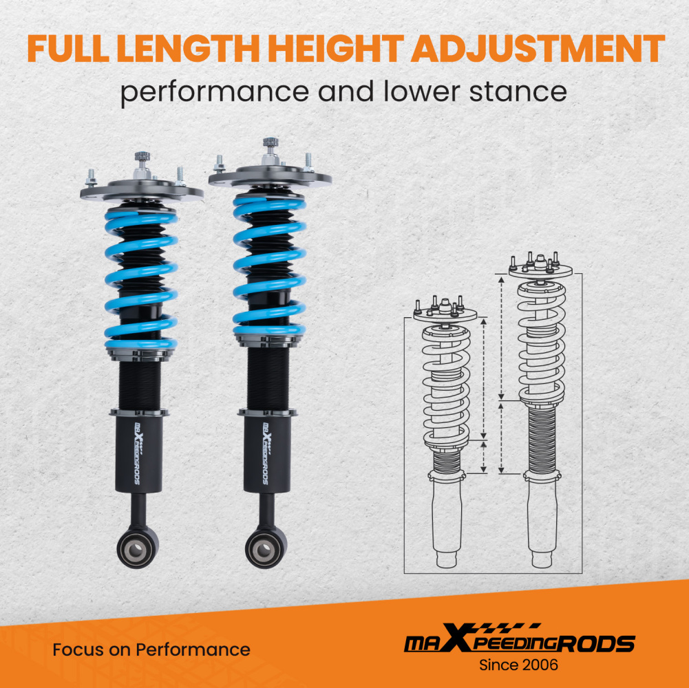 Maxpeedingrods Rear 24 Ways Adj. Coilover Compatible For Ford Explorer 2002-2005 lowering kit