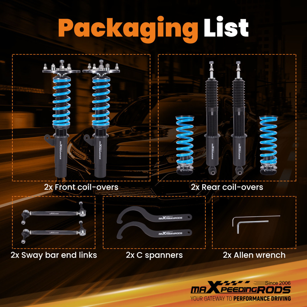 MaXpeedingrods Racing Coilovers Lowering Kit compatible for BMW 3-Series AWD F30 2013-2019