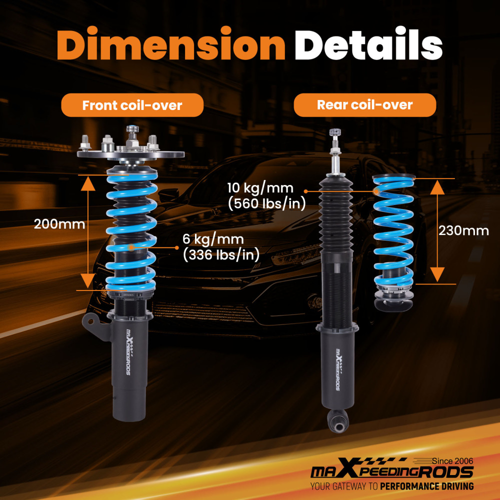 MaXpeedingrods Racing Coilovers Lowering Kit compatible for BMW 3-Series AWD F30 2013-2019