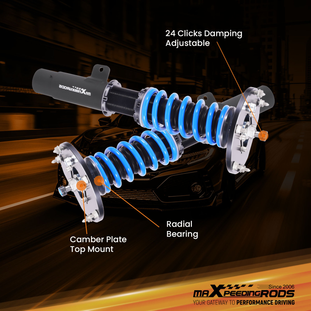 24 Level Adjustable Coilovers Lowering Suspension compatible for Mini Clubman F54 2016-2024