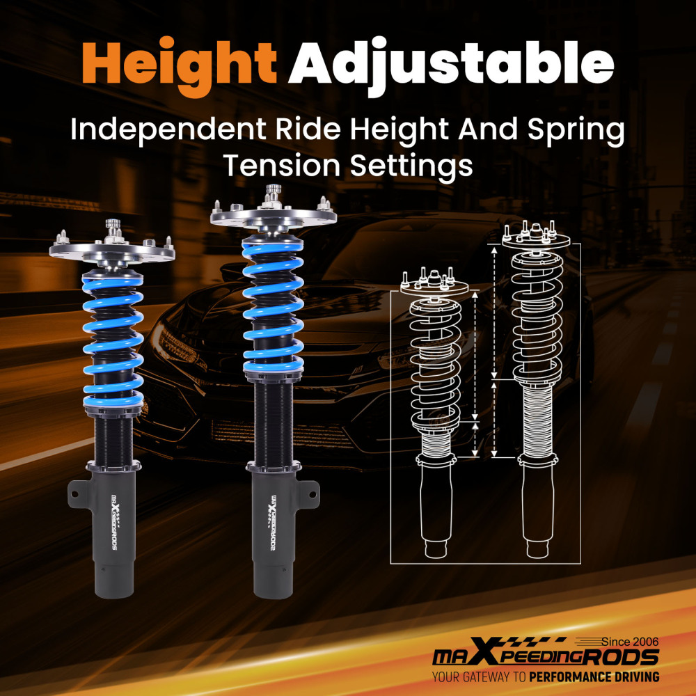 24 Level Adjustable Coilovers Lowering Suspension compatible for Mini Clubman F54 2016-2024