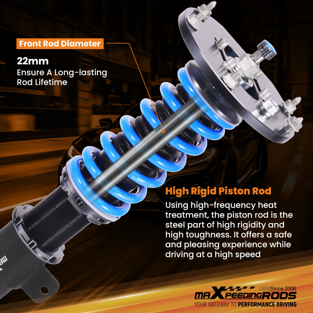 24 Level Adjustable Coilovers Lowering Suspension compatible for Mini Clubman F54 2016-2024