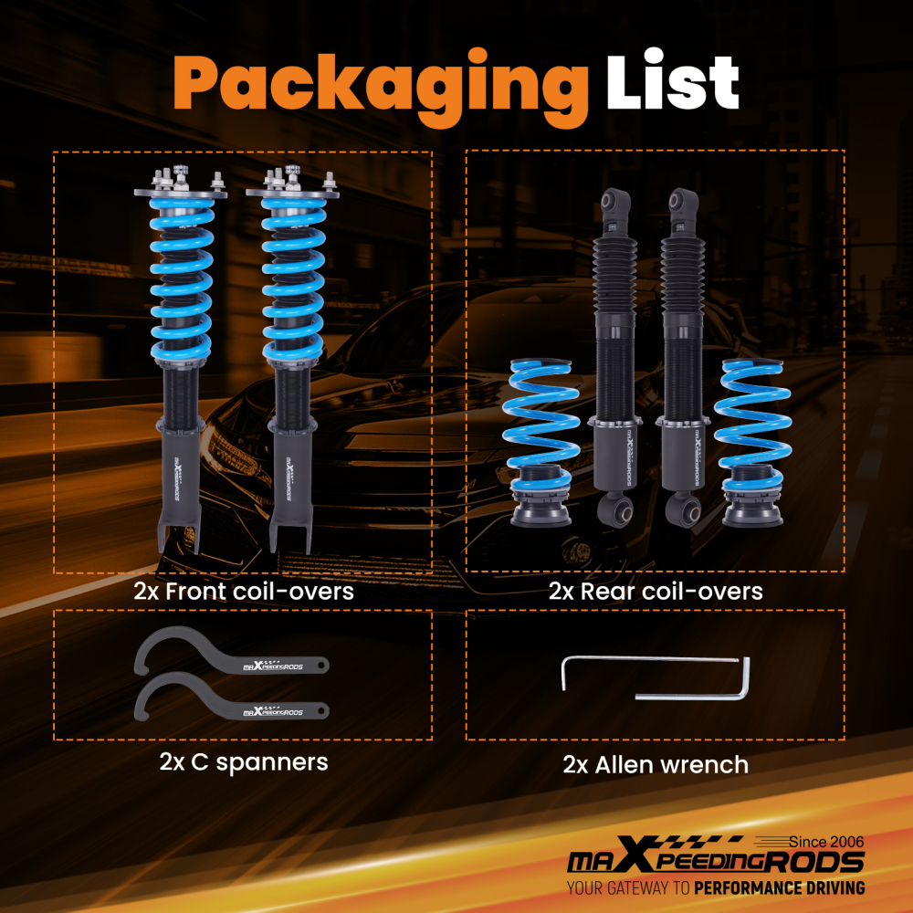 Performance Coilover Suspension Kit compatible for Ford Falcon FG FG X 08-16 24 Way Damping