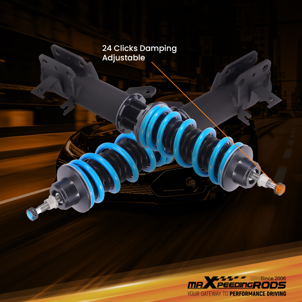 MaXpeedingrods Racing Coilover 24 Way Damper Adjustable compatible for Honda Fit 2009-2014