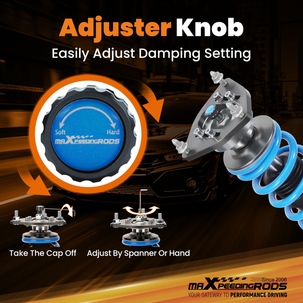 MaXpeedingrods 24 Way Damper Coilovers Lowering Kit compatible for Ford Focus ST 13-18