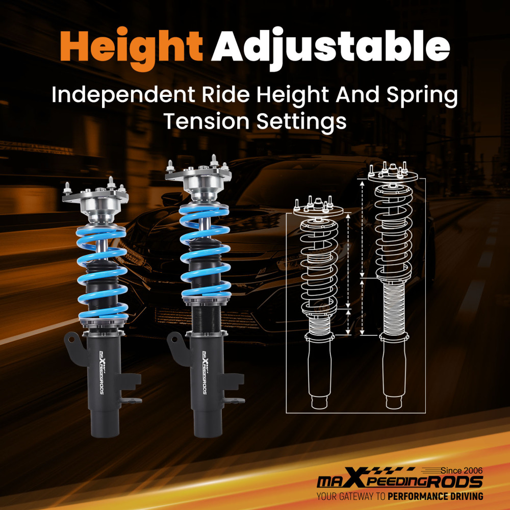 MaXpeedingrods 24 Way Damper Coilovers Lowering Kit compatible for Ford Focus ST 13-18