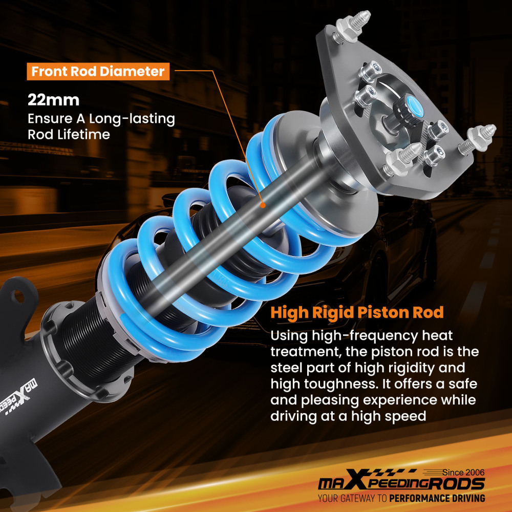 Assetto Regolabile Ghiera compatibile per Ford Focus ST 2013-2018 Focus III MK3 Coilovers