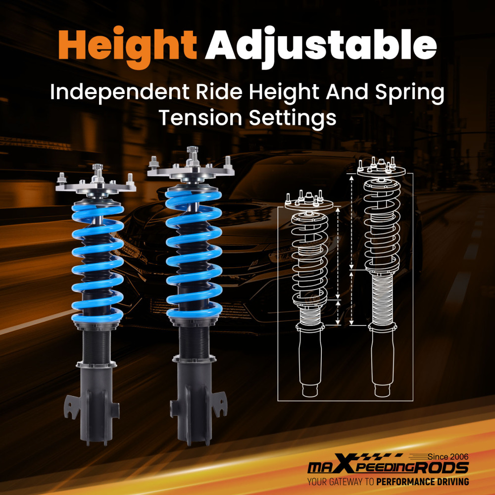 MaXpeedingrods T6 Coilover Lowering Suspension Kit compatible for Subaru Forester 2009-2013