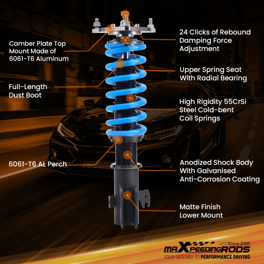 MaXpeedingrods T6 Coilover Lowering Suspension Kit For Subaru Forester 2009-2013