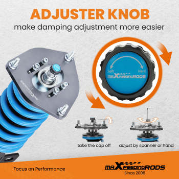 maXpeedingrods Coilovers Compatible For Subaru Forester SF 98-02 HeightDamper Adjustable Lowering Kit