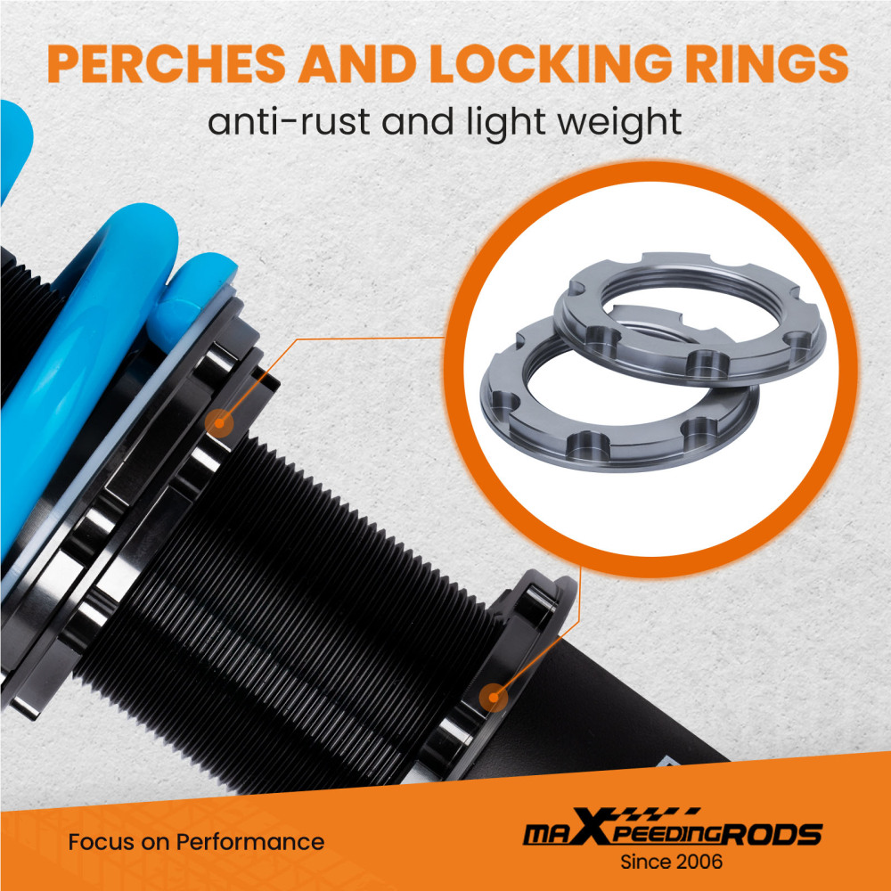 MaXpeedingrods Coilover Lowering Kit compatible for Subaru Forester SF 24 Levels Damping