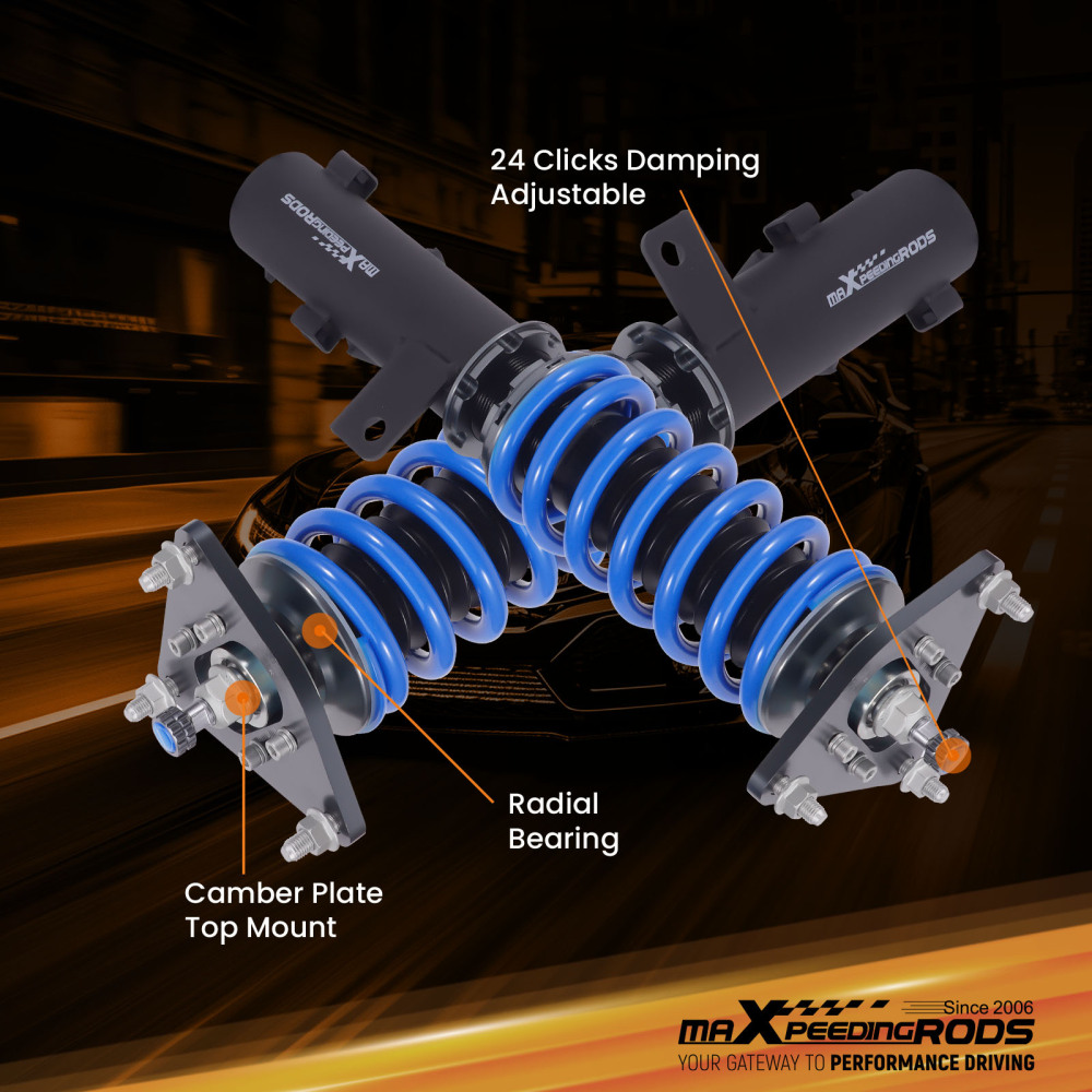 MaXpeedingrods T6 Coilovers 24 Way Damper Lowering Kit compatible for Kia Forte 2014-2018