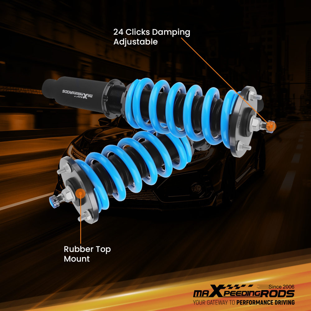 MaXpeedingrods Coilover 24 Ways Damping Adjustment compatible for Ford Fusion 2006-2012
